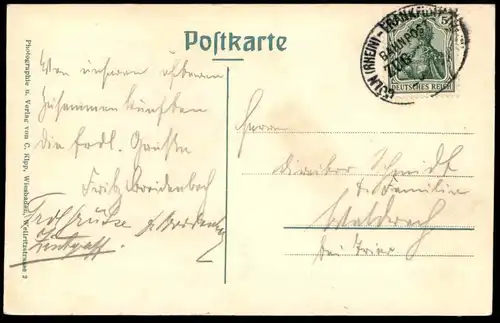 ALTE POSTKARTE WIESBADEN HOTEL NONNENHOF MIT PERSONAL MIT ALLEM KOMFORT DER NEUZEIT ANSICHTSKARTE AK cpa postcard