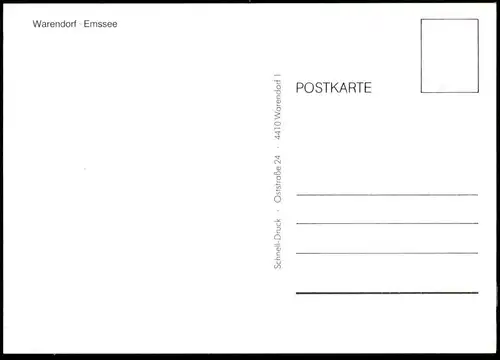 ÄLTERE POSTKARTE WARENDORF EMSSEE See Ems Segelboot Boot AK cpa postcard Ansichtskarte