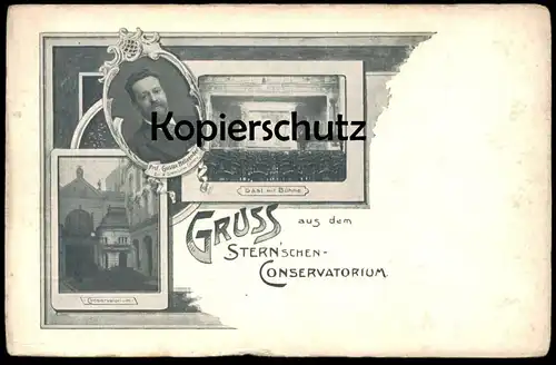 ALTE POSTKARTE STERNSCHES CONSERVATORIUM BERLIN KONSERVATORIUM GUSTAV HOLLAENDER JULIUS STERN cpa Ansichtskarte postcard