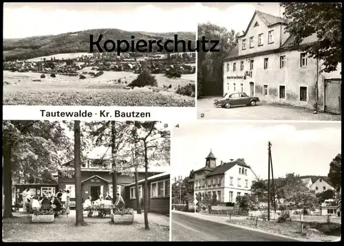 ÄLTERE POSTKARTE TAUTENWALDE WILTHEN GASTSTÄTTE ERBGERICHT ZUM PICHOTAL PICHO-BAUDE OBERSCHULE Ansichtskarte AK postcard