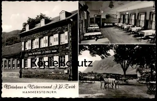 ALTE POSTKARTE WEINHAUS UND WEINVERSAND ZWICK HAMMERSTEIN RHEIN Bad Hönningen Wein cpa postcard AK Ansichtskarte