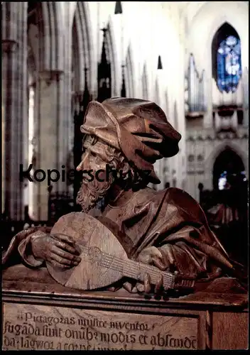 ÄLTERE POSTKARTE ULM ULMER MÜNSTER PYTHAGORAS AUS DEM CHORGESTÜHL JÖRG SYRLIN 1469 Ansichtskarte AK postcard cpa