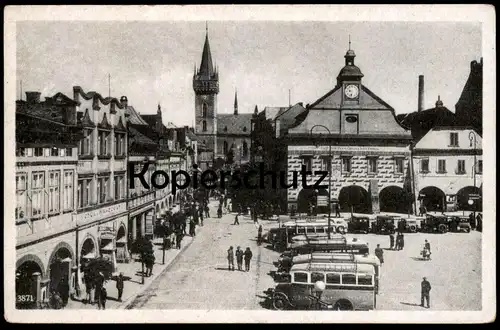 ALTE POSTKARTE DVURKRALOVE N. LABEM 1932 KÖNIGINHOF A.D. ELBE DVUR KRALOVE Bus Czech Republic Ceska Republika Tschechien