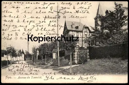 ALTE POSTKARTE SPA AVENUE DU TONNELET postcard cpa Ansichtskarte AK