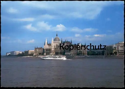 ÄLTERE POSTKARTE BUDAPEST PARLAMENT Parlement Parliament Schiff Bateau à vapeur ship cpa postcard AK Ansichtskarte