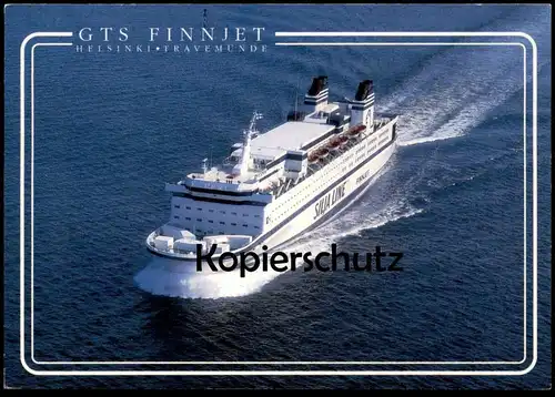 ÄLTERE POSTKARTE GTS FINNJET HELSINKI TRAVEMÜNDE PASSAGIERFÄHRE SILJA Schiff Motorschiff ship postcard AK Ansichtskarte