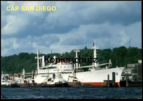 ÄLTERE POSTKARTE MS CAP SAN DIEGO FRACHTSCHIFF HAMBURG HAMBURGER MUSEUMSSCHIFF Schiff cargo ship postcard cpa AK