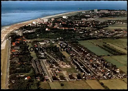 ÄLTERE POSTKARTE NORDSEEBAD CUXHAVEN DUHNEN GEBIET AM DÜNENWEG LUFTAUFNAHME LUFTBILD Ansichtskarte AK cpa postcard