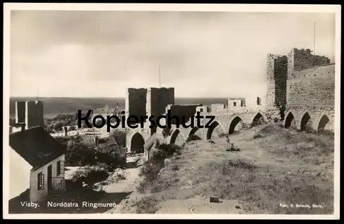 ALTE POSTKARTE VISBY NORDÖSTRA RINGMUREN MAUER RINGMAUER wall Sverige sweden Schweden postcard cpa AK Ansichtskarte