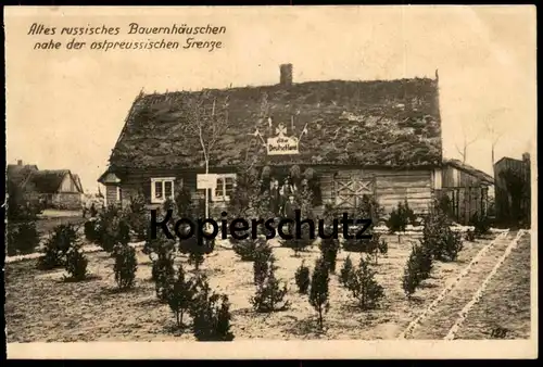 ALTE POSTKARTE RUSSLAND BAUERNHAUS VILLA DEUTSCHLAND 1. WELTKRIEG OSTPREUSSISCHE GRENZE OSTPREUSSEN HILFE cpa postcard