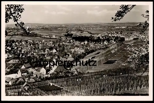 ALTE POSTKARTE STETTEN IM REMSTAL TOTAL WEINLAGE WEIN wine vine vin grape-vine vigne Weinrebe cpa postcard Ansichtskarte