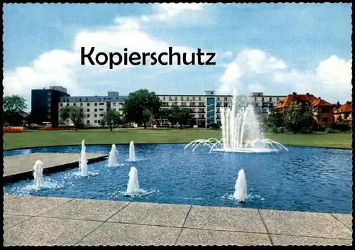 ÄLTERE POSTKARTE BAD NAUHEIM NEUES KURVIERTEL Waterspout Fountain Fontaine Springbrunnen Brunnen Ansichtskarte postcard