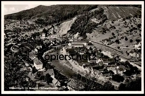 ALTE POSTKARTE WEISENBACH IM MURGTAL SCHWARZWALD BAHNSTRECKE BAHNHOF station gare Ansichtskarte AK cpa postcard