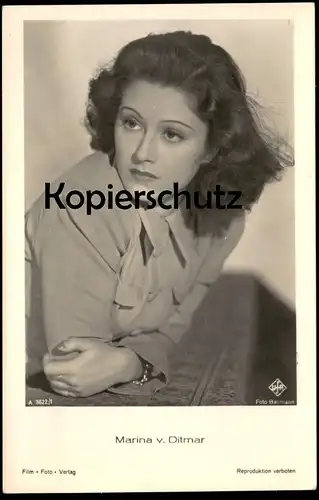 ALTE POSTKARTE MARINA VON DITMAR FILM-SCHAUSPIELERIN actress acteur actrice Ufa Foto Verlag postcard cpa Ansichtskarte