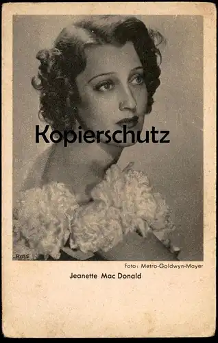 ALTE POSTKARTE JEANETTE MAC DONALD FILM-SCHAUSPIELERIN Actress Metro Goldwyn Mayer actrice acteur Ross Verlag Photo