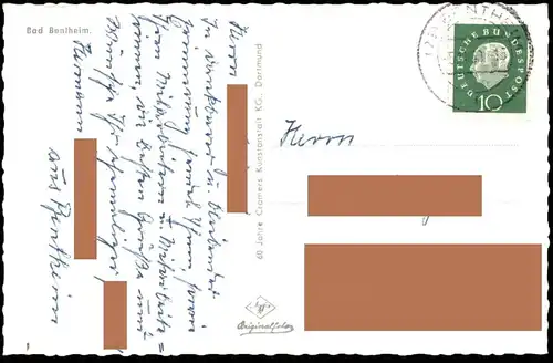 ÄLTERE POSTKARTE BAD BENTHEIM PANORAMA TOTALANSICHT GESAMTANSICHT cpa postcard AK Ansichtskarte