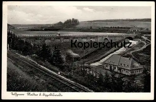 ALTE POSTKARTE TALSPERRE MALTER BEI DIPPOLDISWALDE EISENBAHN STRECKE LINIE PANORAMA Ansichtskarte AK postcard cpa