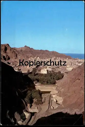 ÄLTERE POSTKARTE ADEN HISTORICAL TANKS AND CRATER TOWN P.D.R.Y. Jemen Adan Republic of Yemen postcard cpa Ansichtskarte