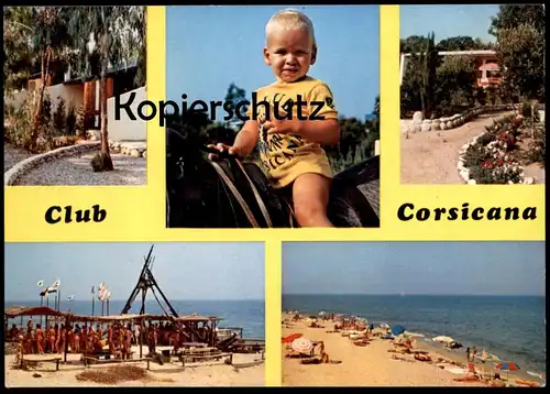 ÄLTERE POSTKARTE CORSE CORSICA CLUB CORSICANA FKK NUDISTS Korsika cpa postcard Ansichtskarte AK