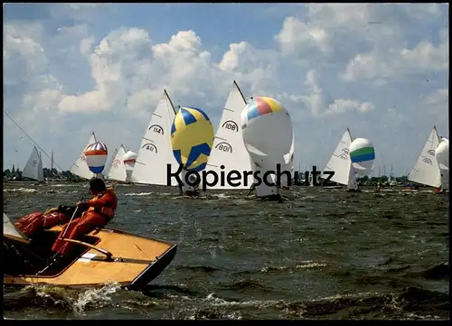 ÄLTERE POSTKARTE FRIESLAND DE REGENBOOGKLASSE ONDER SPINAKER REGENBOOG SEGELSCHIFF Schiff sailing ship postcard AK cpa