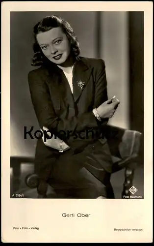 ALTE POSTKARTE GERTI OBER FILM-SCHAUSPIELERIN actress acteur actrice Ufa Foto Baumann Verlag postcard cpa Ansichtskarte