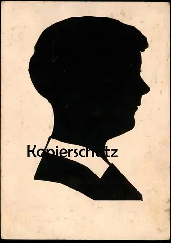 ALTE ORIGINAL KÜNSTLER KARTE MÜNCHEN ERINNERUNG AN DIE BAYERISCHE HANDWERKSAUSSTELLUNG SCHERENSCHNITT 1927 AK Silhouette