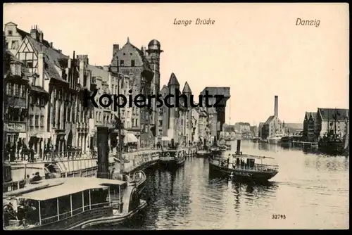 ALTE POSTKARTE DANZIG LANGE BRÜCKE SCHIFF Gdansk Polska Poland postcard Reinicke & Rubin Dresden Ansichtskarte cpa AK