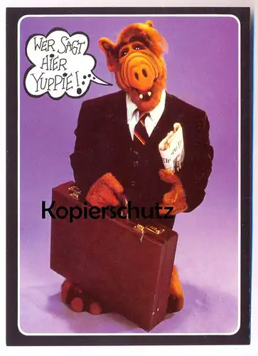 ÄLTERE POSTKARTE ALF WER SAGT HIER YUPPIE! THE NEW YORKER NEWSPAPER Zeitung Anzug Krawatte Ansichtskarte postcard cpa AK