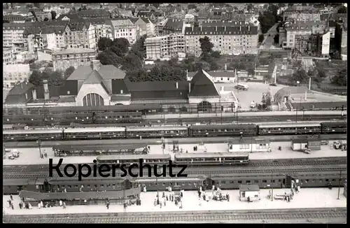 ALTE POSTKARTE KOBLENZ BAHNHOF LOKOMOTIVE WAGGONS LUFTBILD BELLINGRODT BAHN ZUG train locomotive station gare postcard