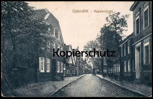 ALTE POSTKARTE GÜTERSLOH MÜNSTERSTRASSE Ansichtskarte AK postcard cpa