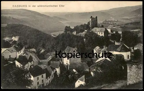 ALTE POSTKARTE DASBURG IN DER WILDROMANTISCHEN EIFEL HOTEL ZUR POST LEONH. SCHMITZ LUXEMBURG Luxembourg AK cpa postcard