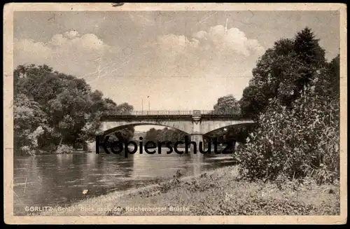 ALTE POSTKARTE GÖRLITZ BLICK NACH DER REICHENBERGER BRÜCKE ZGORZELEC Ansichtskarte cpa postcard AK