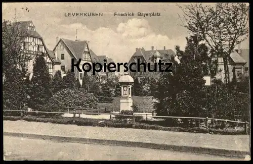 ALTE POSTKARTE LEVERKUSEN FRIEDRICH BAYERPLATZ BAYER PLATZ Ansichtskarte AK cpa postcard