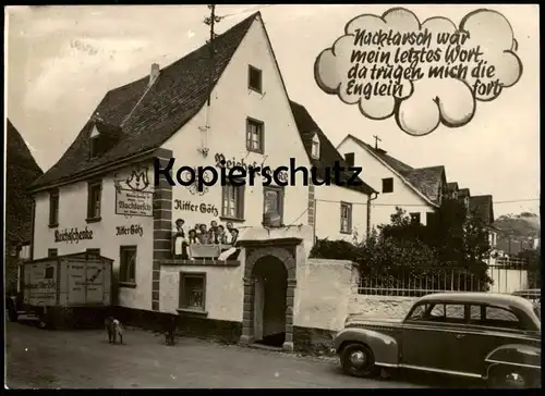 ÄLTERE POSTKARTE CRÖV REICHSSCHENKE RITTER GÖTZ TELEFON TRABEN-TRARBACH KRÖV LKW Auto car truck lorry oldtimer postcard