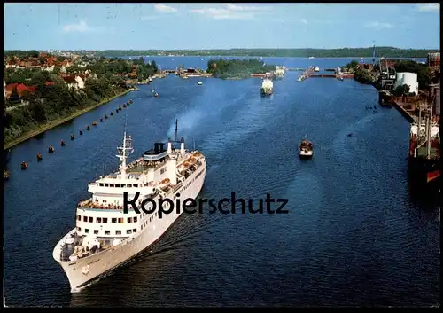 ÄLTERE POSTKARTE KIEL HOLTENAUER SCHLEUSEN SCHIFF ILMATAR Schleuse écluse sluice cpa AK postcard Ansichtskarte