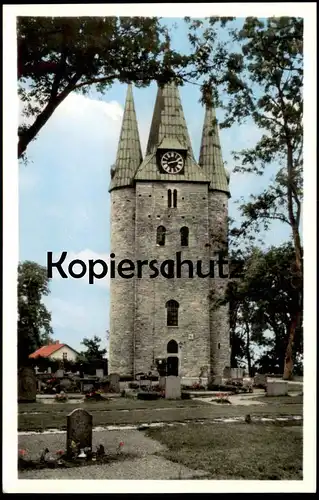 ÄLTERE POSTKARTE HUSABY KYRKA BYGGD OMKR. AR 1000 Kirche church Suède Sweden Schweden Ansichtskarte cpa postcard