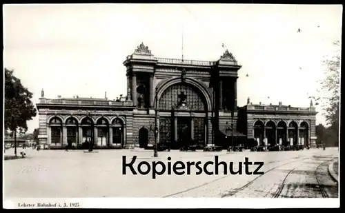 ÄLTERES REPRO FOTO BERLIN LEHRTER BAHNHOF IM JAHR 1925 BAHN BERLIN ARCHIV FOTO RIECHEL station gare photo