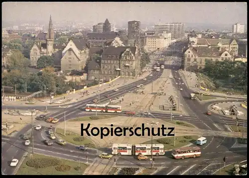 ÄLTERE POSTKARTE POZNAN PANORAMA RONDA MIKOLAJA KOPERNIKA BUS GELENKBUS Polska Poland Polen Ansichtskarte cpa postcard