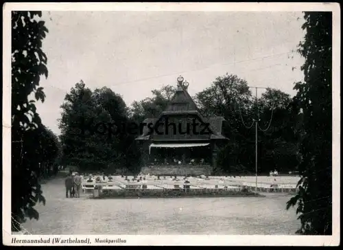 ALTE POSTKARTE HERMANNSBAD WARTHELAND MUSIKPAVILLON CIECHOCINEK POLSKA Polen Poland postcard Ansichtskarte AK cpa