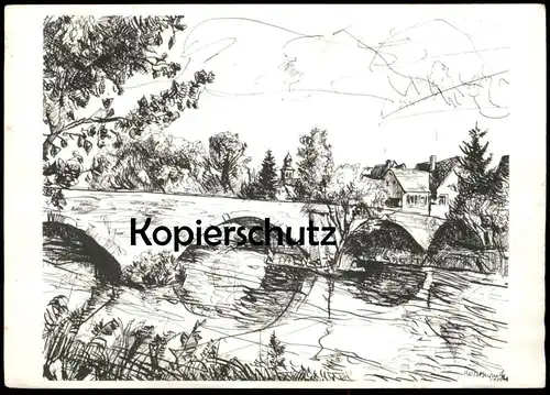 ÄLTERE POSTKARTE NEUENSTADT AM KOCHER KOCHERBRÜCKE ZWISCHEN NEUENSTADT UND KOCHERTÜRN KOSZT Ansichtskarte AK postcard