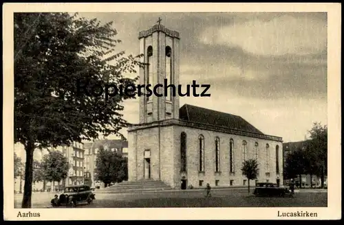 ALTE POSTKARTE AARHUS LUCASKIRKEN 1944 LUKASKIRKEN Lucas Lukas Kirken Danmark Dänemark Denmark Ansichtskarte postcard