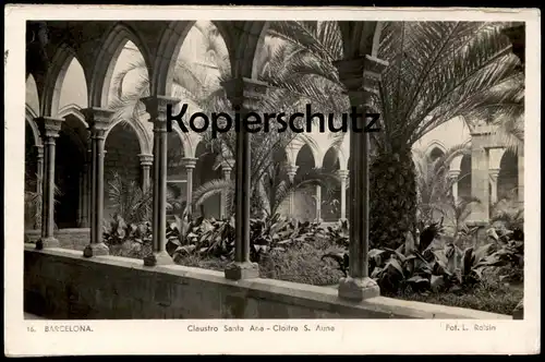 ALTE POSTKARTE BARCELONA CLAUSTRO SANTA ANA CLOITRE S. AUNE Iglesia Kloster couvent Ansichtskarte AK cpa postcard