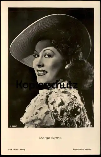 ALTE POSTKARTE MARGIT SYMO MIT HUT FILM-SCHAUSPIELERIN FILM FOTO QUICK VERLAG TOBIS hat actress acteur postcard cpa AK