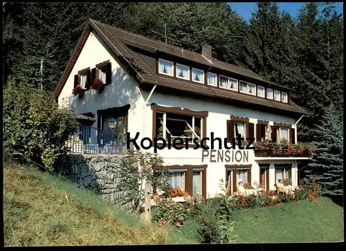 ÄLTERE POSTKARTE MÜNSTERTAL PENSION SCHÖNE AUSSICHT FAMILIE JOSEF MOLL KÖPFLEWEG SCHWARZWALD Ansichtskarte postcard cpa