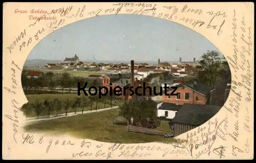 ALTE POSTKARTE GRUSS AUS REHDEN TOTALANSICHT PANORAMA WESTPREUSSEN Radzyń Chełmiński Ansichtskarte AK cpa postcard