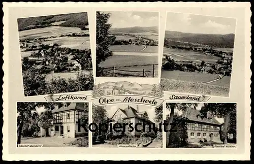 ÄLTERE POSTKARTE LUFTKURORT OLPE MESCHEDE SAUERLAND GASTHOF HÜTTER QUINKERT JUGENDHEIM Ansichtskarte cpa AK postcard