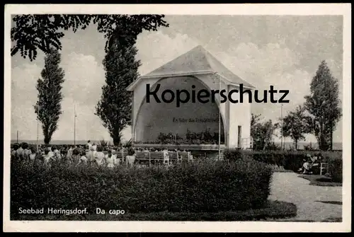 ALTE POSTKARTE OSTSEEBAD HERINGSDORF DA CAPO ES LEBE DER FRIEDEN Ostsee Mecklenburg-Vorpommern Ansichtskarte postcard