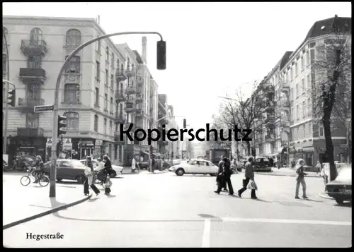 ÄLTERE REPRO POSTKARTE HAMBURG EPPENDORF HEGESTRASSE AUTOS AUTO Ampel Ansichtskarte AK cpa postcard