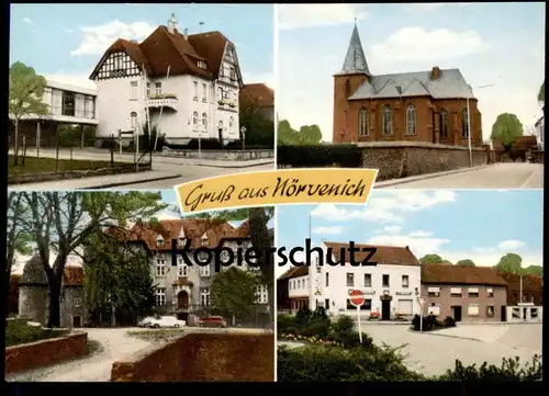 ÄLTERE POSTKARTE GRUSS AUS NÖRVENICH RHEINLAND SCHLOSS VILLA KIRCHE Ansichtskarte AK postcard cpa