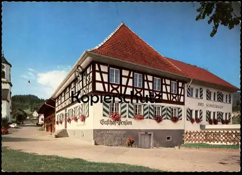 ÄLTERE POSTKARTE HOFSTETTEN BEI HASLACH GASTHOF PENSION DREI SCHNEEBALLEN HANSJAKOBS HEIMAT FAMILIE NEUMAIER AK cpa